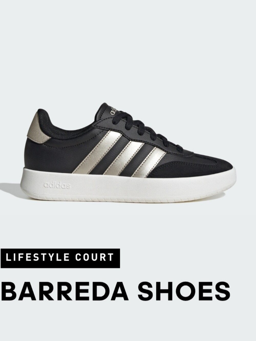 adidas Women/Men Black Sneakers with Silver Stripes and White Midsole